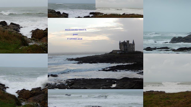 HAPPY NEW YEAR 2016 FROM THE WILD COAST OF QUIBERON IN BRITTANY, FRANCE