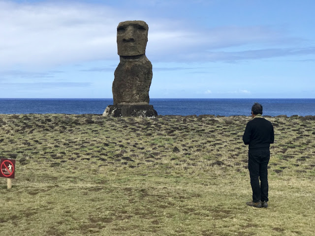 OFFERING TOBACCO TO MOAI IN TAHAI IN RAPA NUI: A GIFT FROM MY BROTHER ARNE VAINIO OF MILLE LACS OJIBWAY