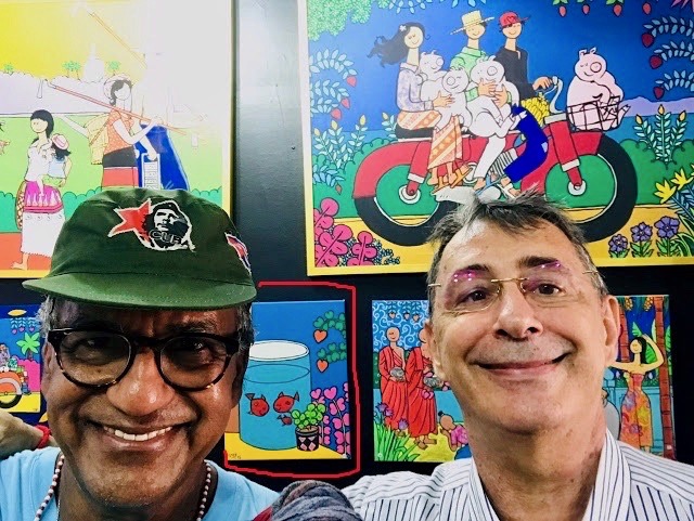 L’ARTISTE NAIF DE SIEM REAP . STEF DELAPREE . AFTERNOON CHAT IN THE LAND OF GREAT THUNDERS