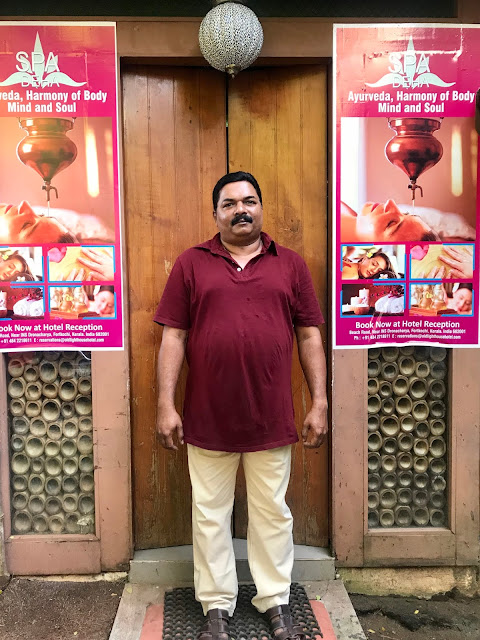 AYURVEDIC MASSAGE AT THE OLD LIGHTHOUSE HOTEL FORT COCHIN BY MR JOHNSON
