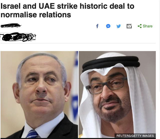 HISTORIC DAY FOR ISRAEL. THANK YOU COURAGEOUS PEOPLE OF THE EMIRATES. A NEW ERA DAWNS IN THE MIDDLE EAST