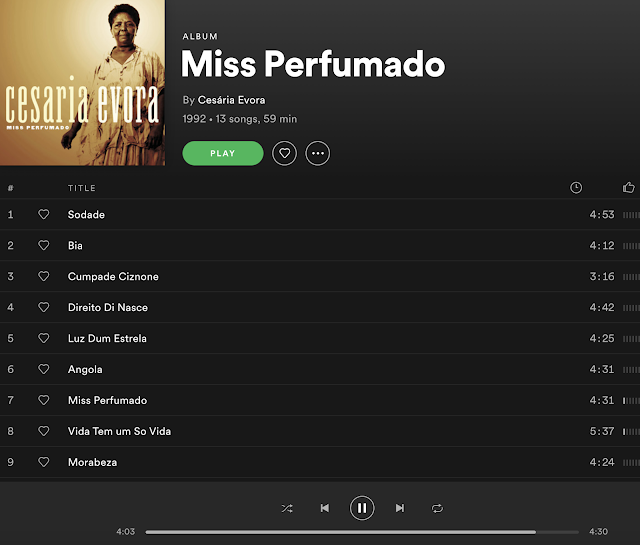 Muito Obrigado. Cesaria Evora ..