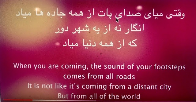 RUMI COMES IN AGAIN, WANDERS IN AND GOES OUT AND LEAVING FEW PEBBLES OF HIS KNOWLEDGE IN MY HEART