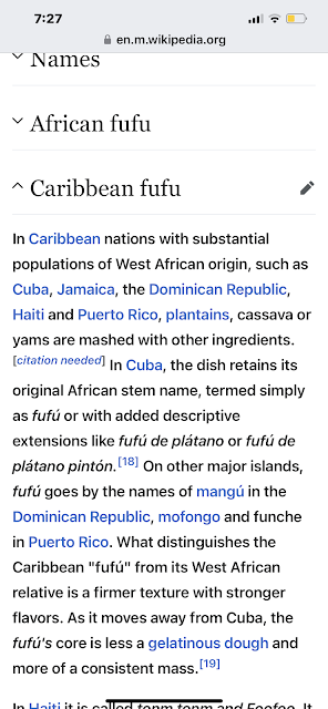 WHO BROUGHT FUFU TO BARACOA ? THE FRENCH FROM HAITI IN MY OPINION