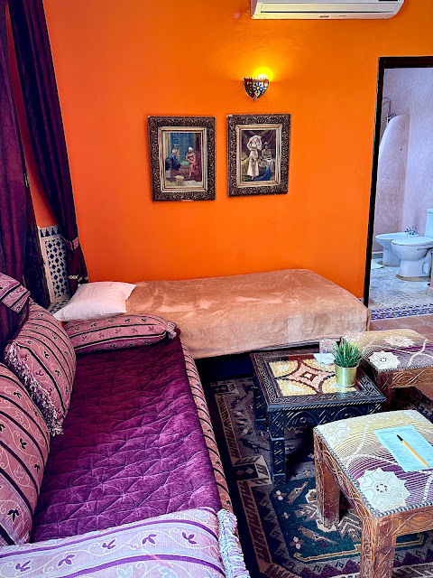 RIAD 58 BLU IN MARRAKECH. MY HOME AWAY FROM HOME. WHAT A FANTASTIC WELCOME FROM PAOLO AND ISHMAEL